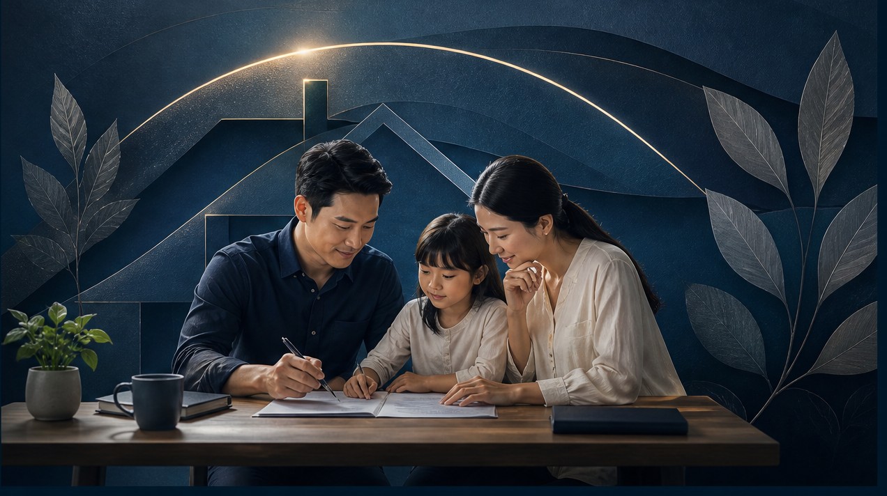 Một mái vòm bảo vệ trong suốt bao bọc không gian sống, với ranh giới ánh sáng đang thay đổi để cảnh báo về những rủi ro khi mất đi lớp bảo vệ bảo hiểm.