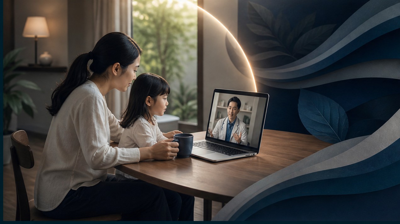 Hình minh họa 2: Bố cục nghệ thuật tối giản với biểu tượng chữ thập y tế bằng thủy tinh màu hổ phách đặt trên các viên đá xanh navy, gợi tả sự cân bằng và bền vững trong ngân sách bảo hiểm gia đình.