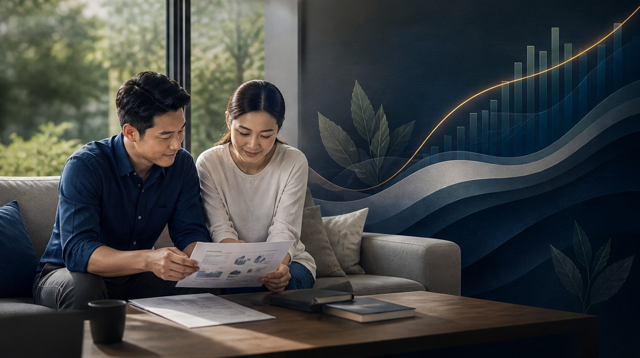 Đôi bàn tay đang tương tác với giao diện dữ liệu trừu tượng, thể hiện quá trình phân tích và cân nhắc kỹ lưỡng trước khi quyết định tham gia bảo hiểm.