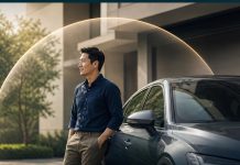 Bảo hiểm bắt buộc xe ô tô: Phạm vi, mức trách nhiệm và lỗi thường gặp Hình ảnh đại diện xe ô tô hiện đại di chuyển trong khu đô thị mới tại Việt Nam dưới lớp màng bảo vệ kỹ thuật số mờ ảo, tượng trưng cho sự an tâm.